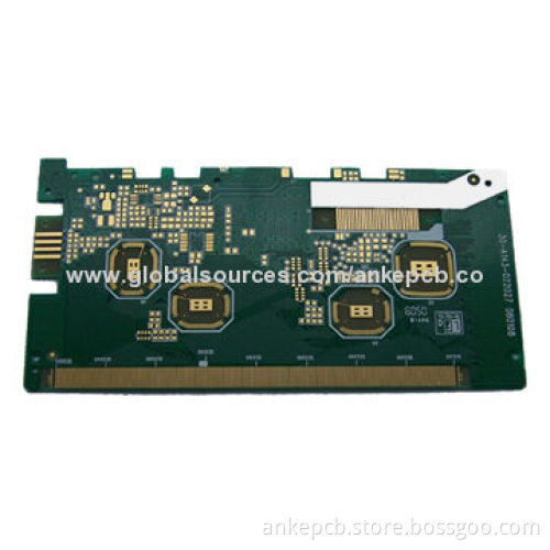 Multilayer PCB with gold fingers, gold connectors, no MOQ, quick-turn and mass production